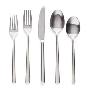 Over&Back 20PC Modern Brushed Stainless Steel Flatware Set